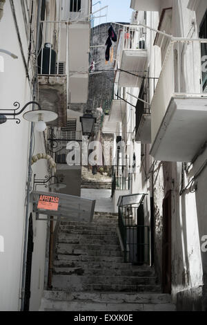 Lane, Vieste Puglia, Italie, UNION EUROPÉENNE Banque D'Images