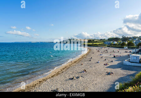 Plage de Gyllyngvase, Falmouth, Cornwall, England, UK Banque D'Images