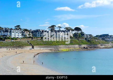 Plage de Gyllyngvase à Falmouth, Cornwall, England, UK Banque D'Images