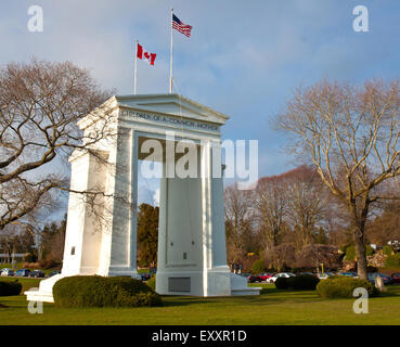 Peace Arch,USA/Canada border crossing,Blaine,l'État de Washington Banque D'Images