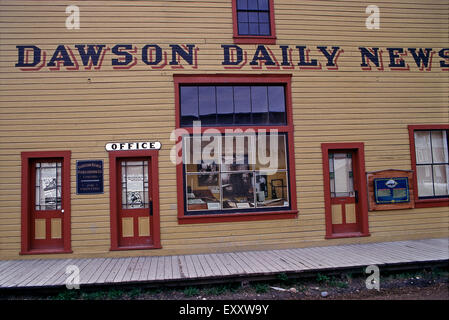 Dawson Daily News,musée de Dawson City, Yukon Banque D'Images