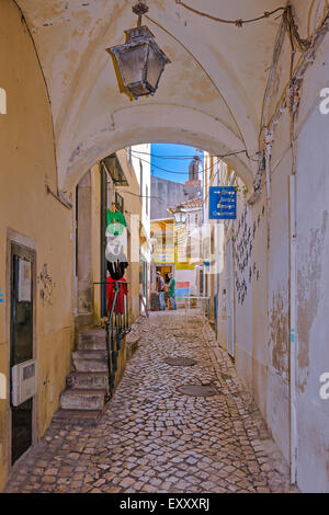 Rue de la vieille ville Sintra Portugal Banque D'Images