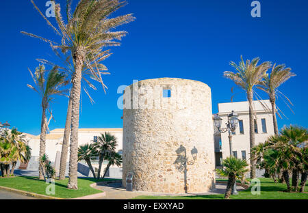 L'un des plus beaux de la Sardaigne, Alghero villes médiévales Banque D'Images