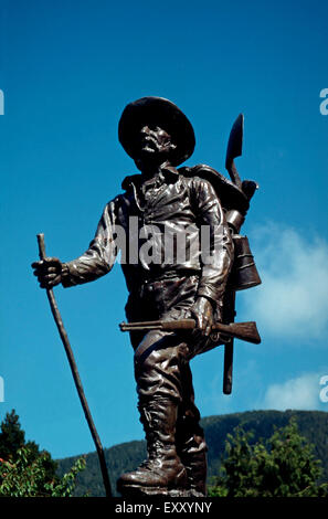 Le prospecteur statue en bronze,Alaska,Sitka Banque D'Images