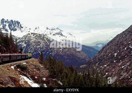 White Pass and Yukon Railway, Skagway, Alaska Banque D'Images