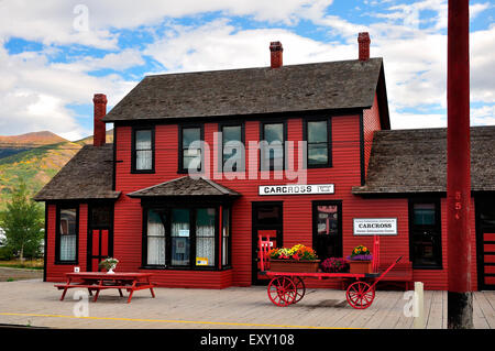 La gare ferroviaire, de Carcross (Yukon) Banque D'Images