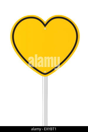 Panneau routier en forme de coeur Banque D'Images