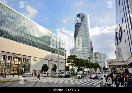 La zone autour de la gare de Nagoya. Banque D'Images