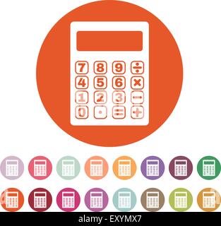 L'icône Calculatrice Illustration de Vecteur