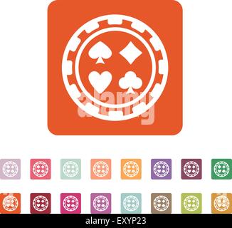 L'icône casino chip. Puce Casino symbole. Télévision Illustration de Vecteur