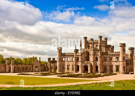 Ruines du château de Lowther en Cumbria, UK. Banque D'Images