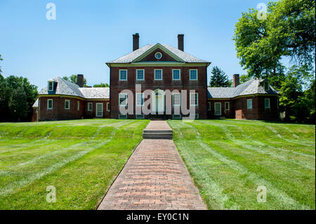 USA Maryland MD Laurel Prince Georges County Le Montpelier Mansion, La Maison du Major Thomas Snowden et épouse Anne dans les années 1700 Banque D'Images