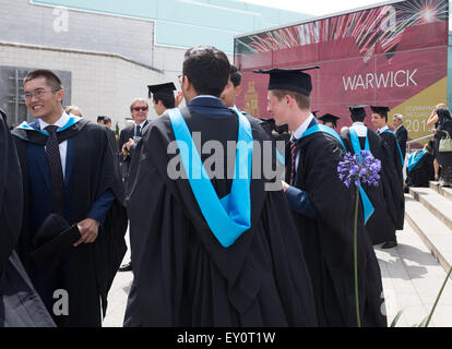 Les diplômés de 2015 à l'Université de Warwick Banque D'Images