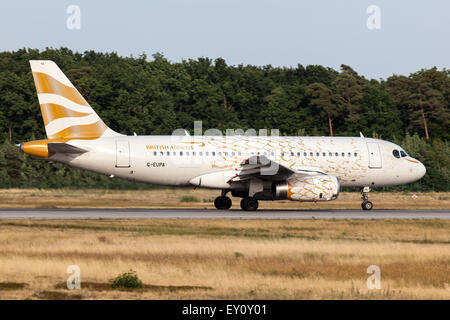 Airbus A318-321 de la British Airways prêt au décollage à l'Aéroport International de Francfort. Banque D'Images