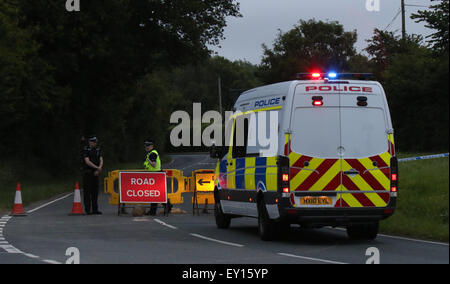 Photos de fichier : Havant, UK. 26 Juin, 2015. Photos d'une scène de Double Poignard en Havant Le dimanche 19 juillet 2015 : un sans-abri qui se trouvait face à son procès pour la tentative de meurtre de deux garçons a été trouvé mort dans sa cellule de prison. Richard Walsh, 43 ans, a été accusé d'avoir poignardé les deux enfants, âgés de 12 et 13, dans une rue de Havant, le mois dernier. Il a été placé en détention à la Prison de Belmarsh, dans le sud-est de Londres. Le personnel de la prison a constaté Walsh ne répond pas dans sa cellule ce matin. Le personnel et le personnel paramédical a lutté pour sauver sa vie mais il a été déclaré mort. Crédit : Jason Kay/Alamy Live News Banque D'Images