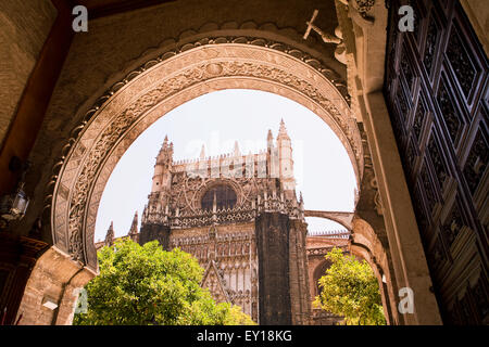 Porte de la grâce et de la cathédrale de Séville Banque D'Images