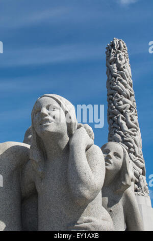 La Norvège, Oslo. Parc Vigeland (aka Vigelandsparken ou parc Frogner), qui met en valeur les œuvres de Gustav Vigeland. Banque D'Images