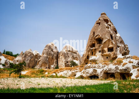Cappadoce, Turquie. Göreme étonnant rocher sculpté en Anatolie turque Nevşehir province. Banque D'Images