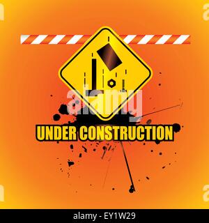 En construction contexte - vector illustration Illustration de Vecteur