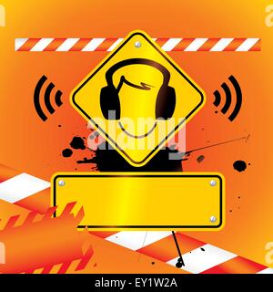 Protection auditives obligatoires Contexte - vector illustration Illustration de Vecteur