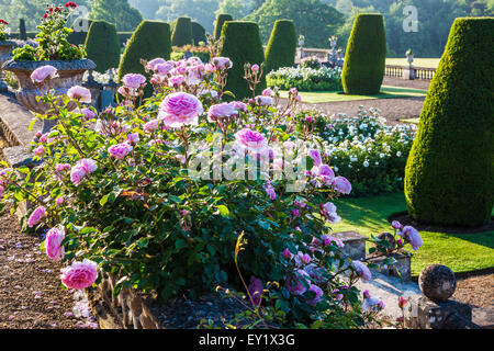 La terrasse de Bowood House dans le Wiltshire. Banque D'Images