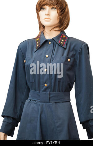 Mannequin dans l'ancien employé des chemins de fer d'uniformes Banque D'Images