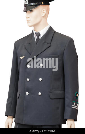 Mannequin dans l'ancien employé des chemins de fer d'uniformes Banque D'Images