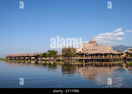 Hôtel Paramount Inle Resort, lac Inle, près de Ywa-ma, l'État de Shan, Myanmar Banque D'Images