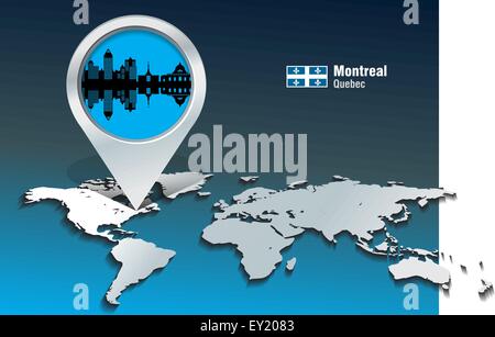 Site broche avec Montreal skyline - vector illustration Illustration de Vecteur