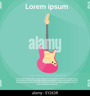 La musique rock guitare électrique télévision Équipement Vector Illustration de Vecteur