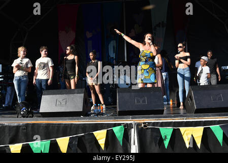 Londres, Royaume-Uni. 19 juillet, 2015. Le plus grand d'Ezer Nicky hôte Lambeth 2015 culture Country Show à Brockwell Park à Londres. Credit : Voir Li/Alamy Live News Banque D'Images