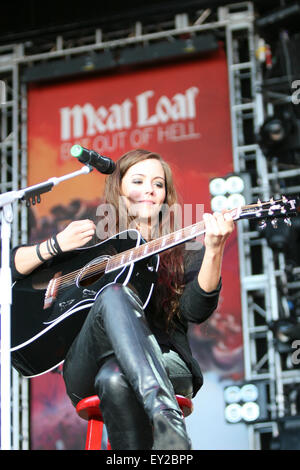 Marion Raven et Randy Fleurs ouvrant le pain de viande concert en UK Banque D'Images