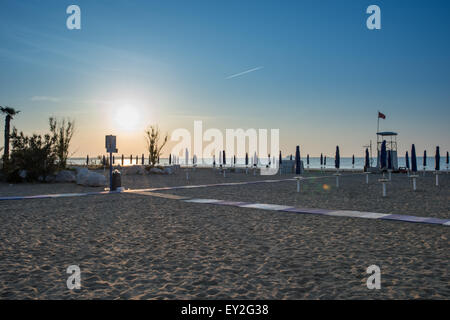 Lido Beach Sunrise Venise Italie 18 Mai 2015 Banque D'Images