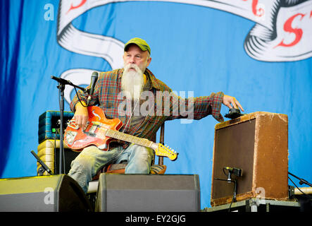 Seasick Steve joue sur la scène principale à T In The Park Festival à Strathallan château le 11 juillet 2015 Banque D'Images