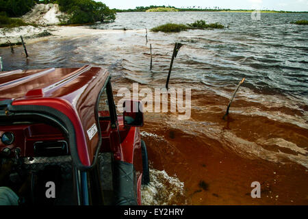 Un passage de divers lacs de Jericoacora. Banque D'Images