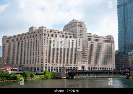 Les années 1930 Merchandise Mart à Chicago a été à l'origine un centre de distribution pour Marshall Field & Company. Banque D'Images