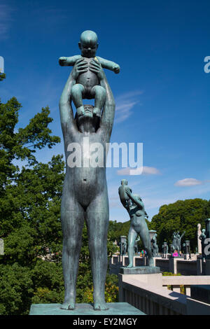 La Norvège, Oslo. Parc Vigeland (aka Vigelandsparken ou parc Frogner). L'une des attractions les plus populaires de Norvège. Banque D'Images