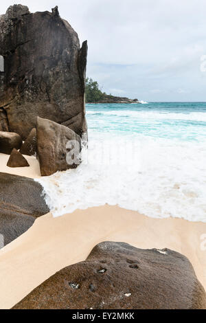 Anse Intendance dans le sud de Mahe, Seychelles durant une tempête Banque D'Images