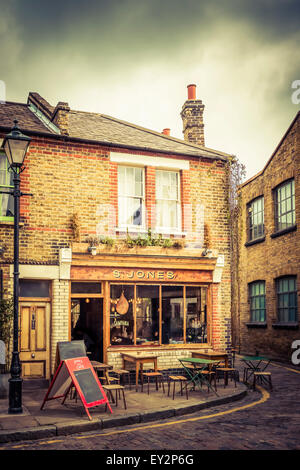 Jones Cafe de l'Est de Londres tôt un dimanche matin avant la course à partir de la proximité de Columbia Road Flower Market Banque D'Images