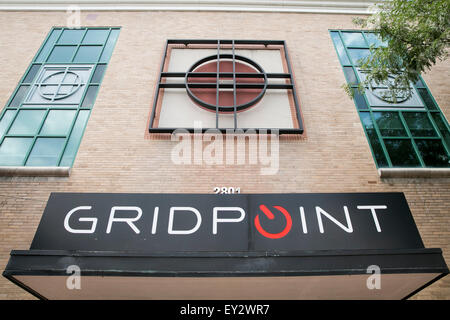 Un logo affiche à l'extérieur du siège de GridPoint à Arlington, en Virginie, le 12 juillet 2015. Banque D'Images