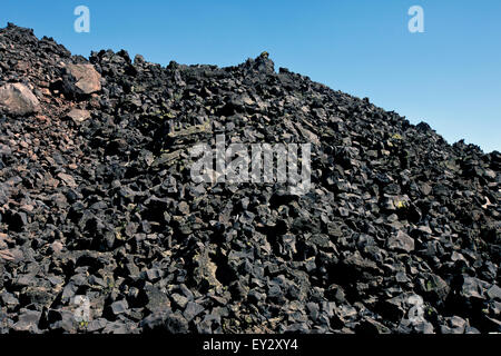 Tas de pierres de lave, Lave, fantastique Lassen Volcanic National Park, California, United States of America Banque D'Images