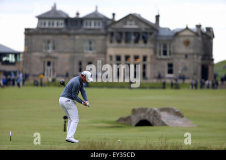 Old Course, St Andrews, Fife, en Écosse. 19 juillet, 2015. Danny Willett de l'Angleterre en action sur le 18ème trou au cours de la troisième série de la 144e British Open Championship à l'Old Course de St Andrews, dans le Fife, en Écosse. Credit : Action Plus Sport/Alamy Live News Banque D'Images