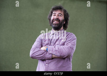 Le comédien primé David O'Doherty apparaissant au Edinburgh International Book Festival. Banque D'Images