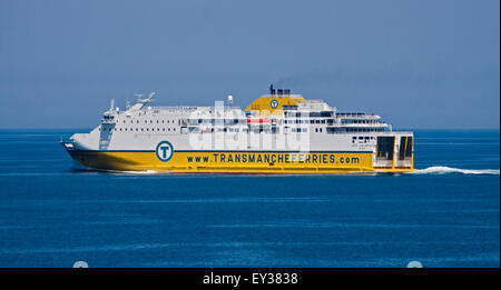 Transmanche Côte d'Albâtre, Car Ferry Dieppe à Newhaven itinéraire, Englaish Channel Banque D'Images