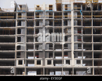 Bâtiment de plusieurs étages en construction Banque D'Images