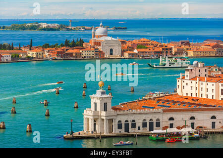 Vue depuis le Campanile di San Marco à Venise, Italie Banque D'Images