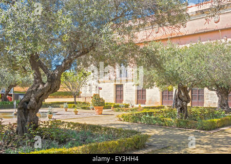 Jardins en l'Alcazar Jerez de la Frontera Banque D'Images