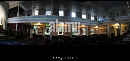 St Cuthberts,Église,Carlisle Cumbria, Angleterre, Royaume-Uni - Panorama de l'intérieur Banque D'Images