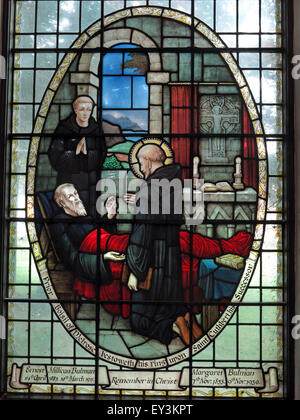 St Cuthberts,Église,Carlisle Cumbria, Angleterre, UK-intérieur avant Boisil Banque D'Images