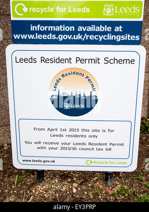 Image - Leeds City Council Le recyclage Banque D'Images